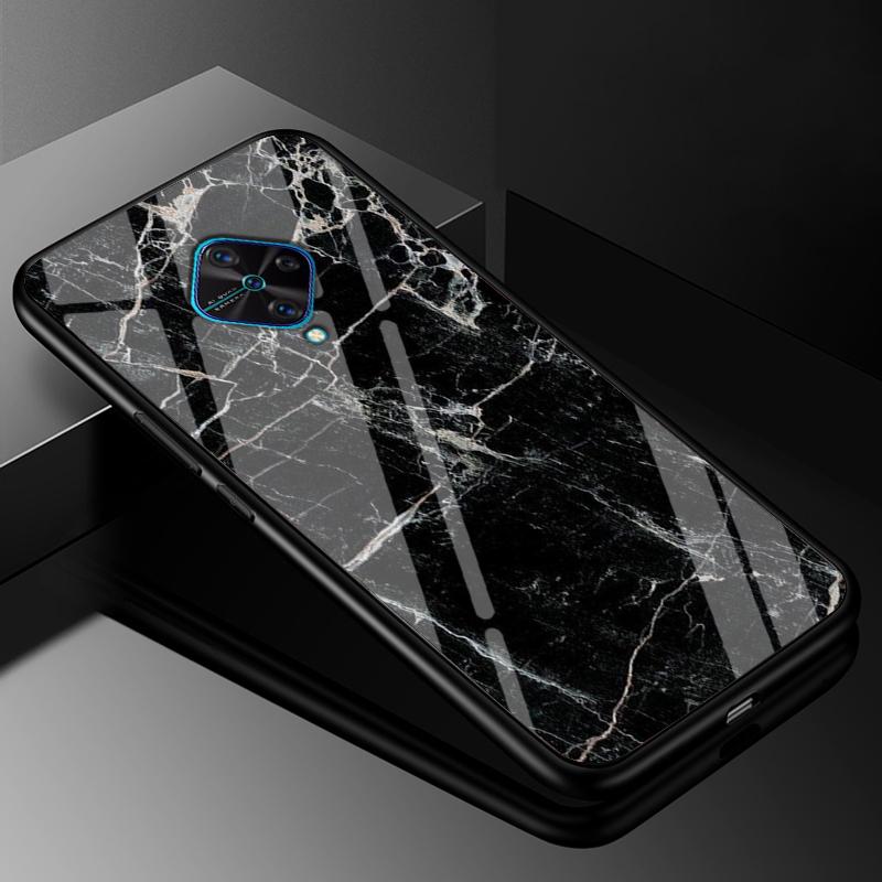 Tempered Glass Case For Vivo V17 Case Russia Glass Back Cover Soft Bumper For Vivo V17 Phone Cases V 17 Funda Y9s S1 Pro Coque