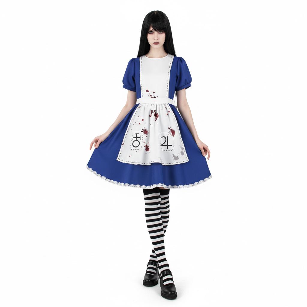 Alice Madness Returns Halloween Maid Cosplay Costume