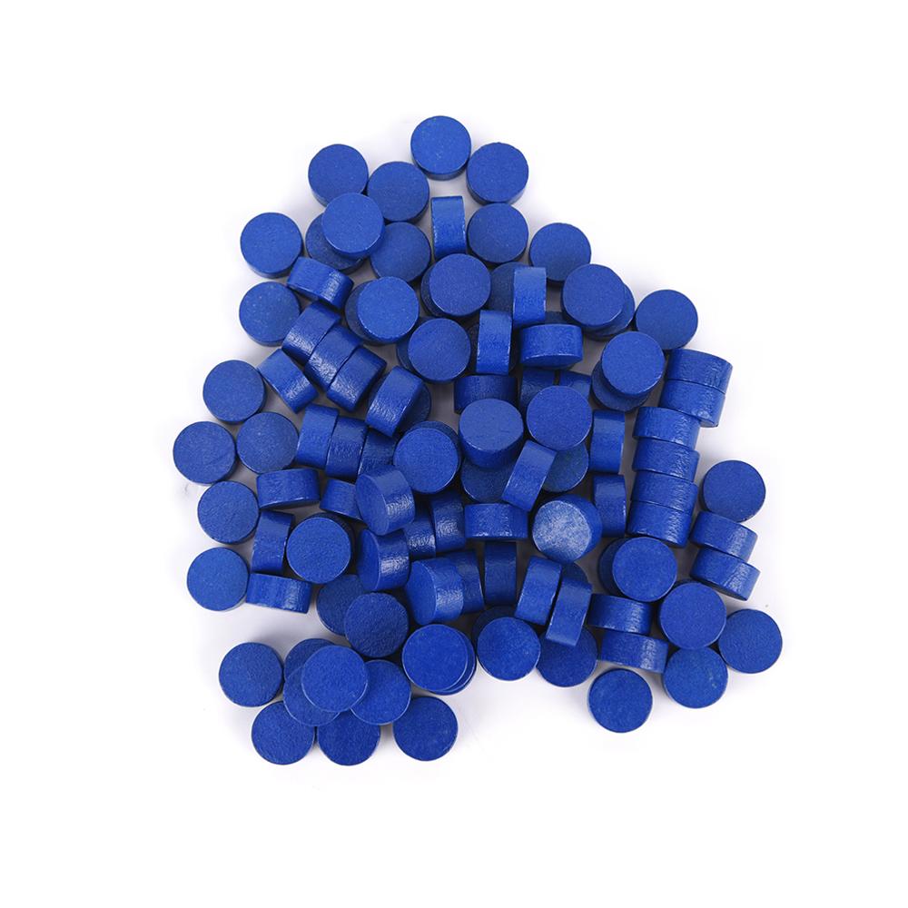 100Pcs Game Token 10*5Mm Disc Wooden Game Pieces Pawnchess Boardgameeducational Games Accessories 8 Colors