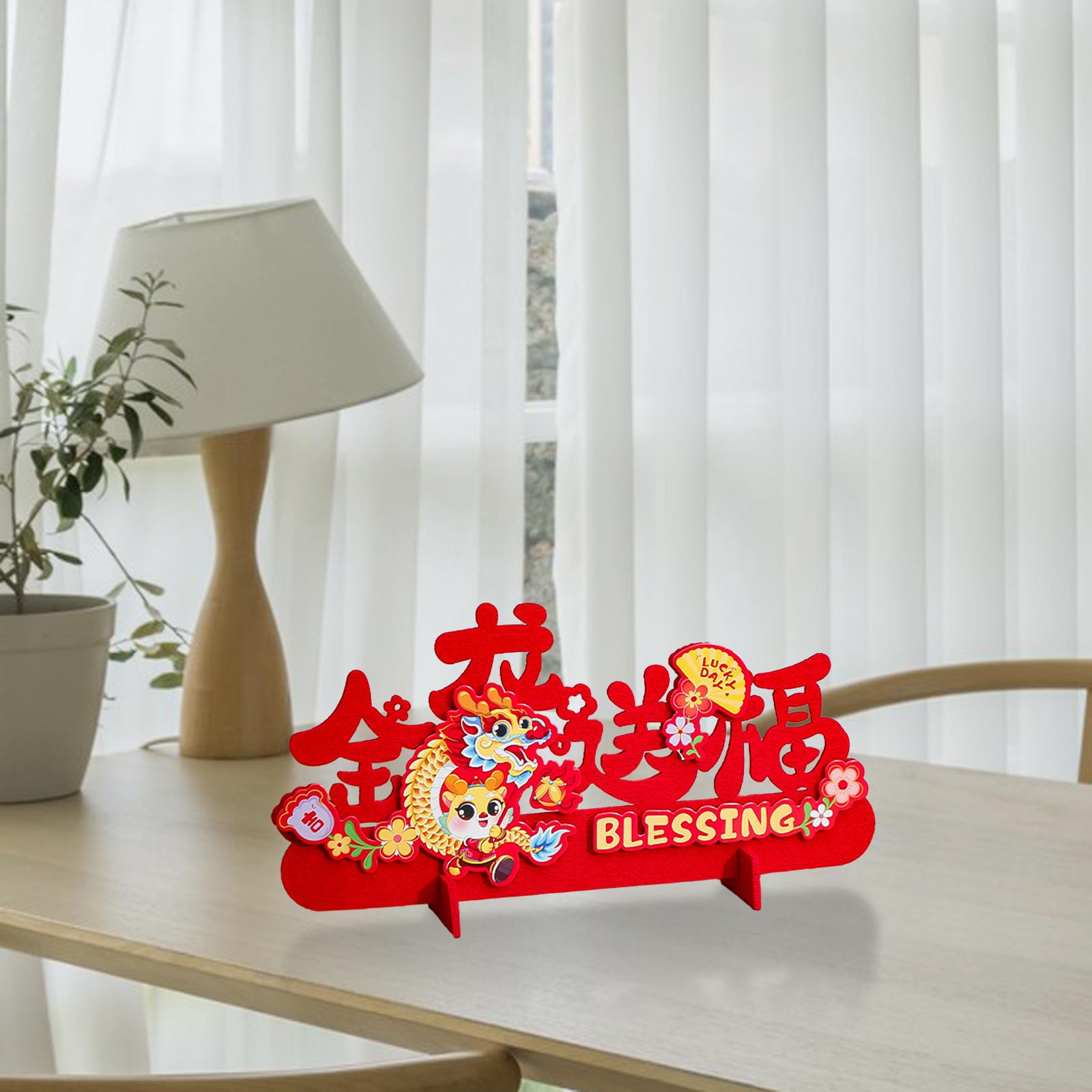 

Chinese New Year Decoration Spring Festival Decor Gift Art Crafts 2025 Dragon Year Ornament for Entryway Office Bedroom Home