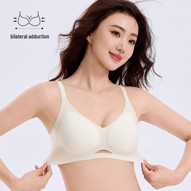 Women's Summer Ice Silk Push-Up Bra - Seamless, Breathable, Anti-Sagging Support