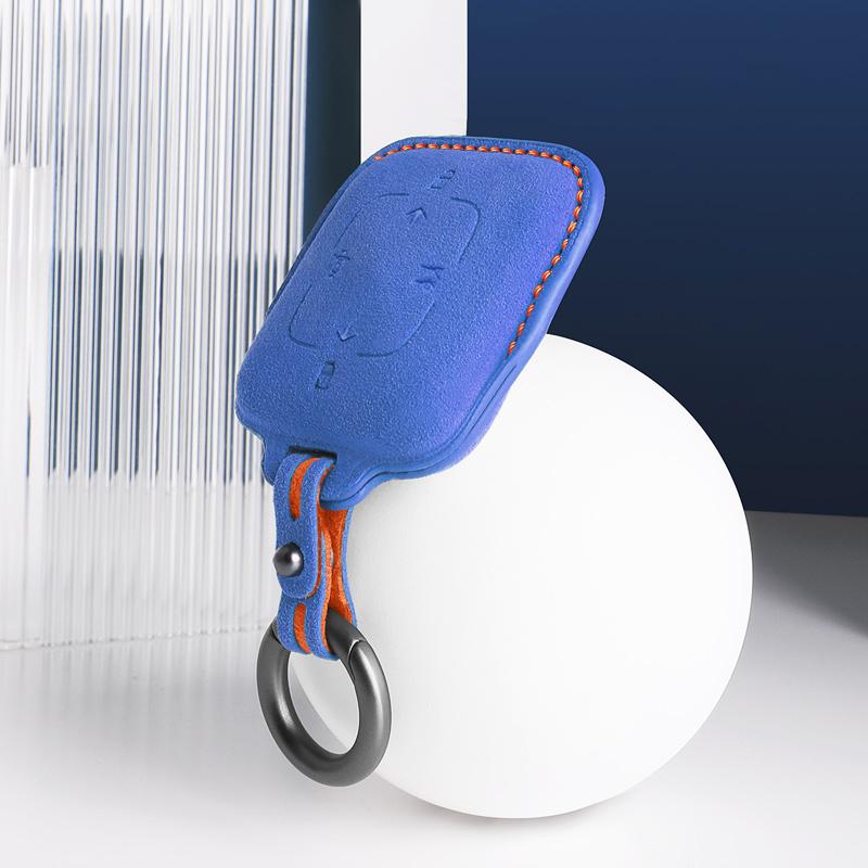 

For ZEEKR 001 X Car Key Case Suede Cover Shell Protector Accessories Auto Remote Smart Keychain keyless Entry 2024 2023 2022