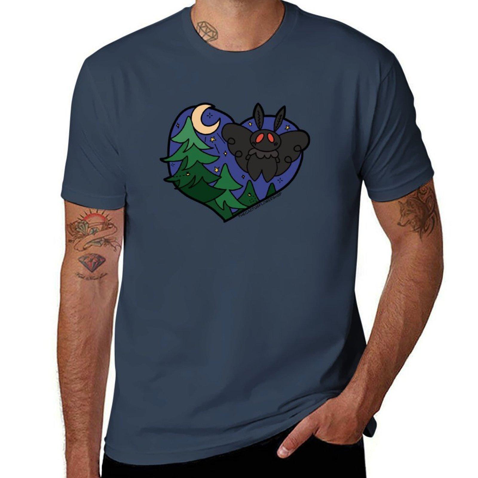 Heart Of Mothman TShirt Summer Holiday Casual Tee S