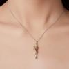 WOSTU Collana con Ciondolo Abbraccio Reale in Argento 925 Argento Oro Bicolore Ciondolo Mamma e Bambino Regalo di Famiglia Gioielli per Mamma