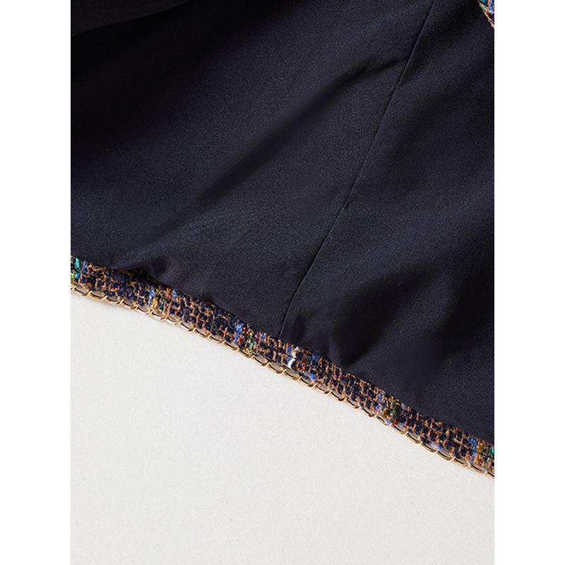 Classic Style Classic Series Tops! Women's Gold Chain Side Single-Breasted I-Shaped Vest Fall and Winter Wear Woolen Outwear