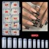 500PCS Half Cover False Nails Tips 10 Sizes Boxed Lady French Acrylic Artificial Press On Nails Fake Nail For Salons&Home DIY