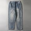 Trade Surplus American-Style Ripped High-Street Jeans for Men, Summer Trendy Brand Loose Dad-Style Straight Wide-Leg Pants, Distressed Men's Pants