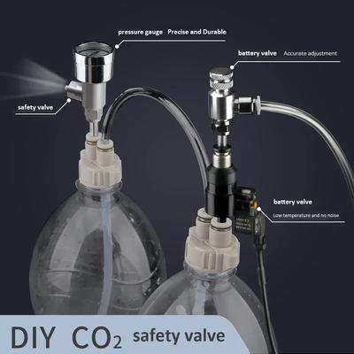 Nerūsējošā tērauda CO2 cilindru ģeneratora sistēmas dubultā akvārija CO2 ģeneratora sistēmas komplekta oglekļa dioksīda reaktora instruments