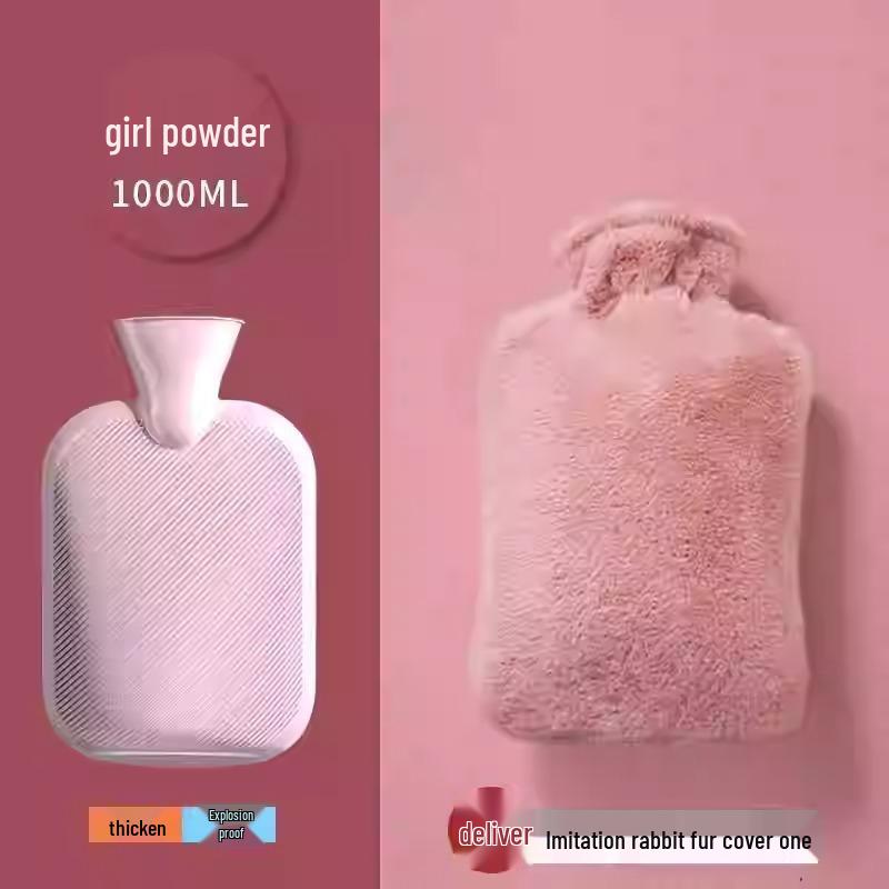 Large Hot Water Bottle for Compress, Bed & Hand Warmer, Explosion-Proof, Women's Belly Warmth