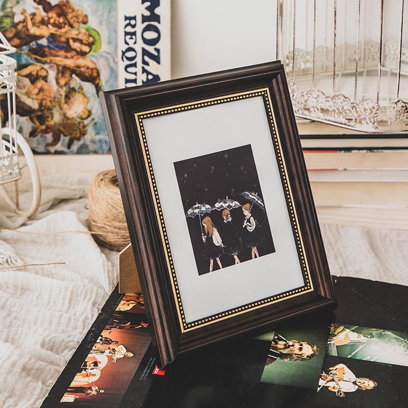 

WTEMPO Vintage Photo Frame Vertical Rectangular Resin Frame for Tabletop/Wall Mounted Display for Photo/Artwork, Tabletop Picture Holder Home Decor 15.2*20.3cm*2pcs кофейный