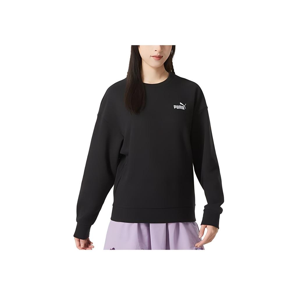 Puma Classics FW23 Brand Logo Printed Casual Pullover Sweatshirt Unisex Sweatshirt Black 678444-01