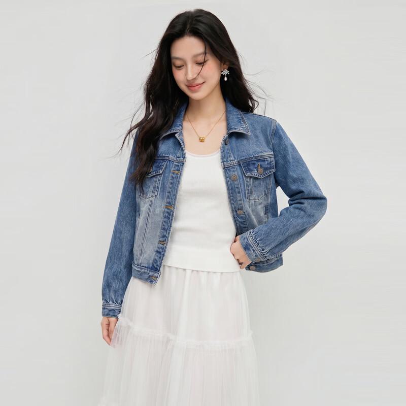Qiu Shui Yi Ren Gradient Denim Jacket