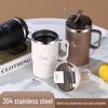 Tazza da Caffè in Acciaio Inossidabile di Grande Capacità con Coperchio