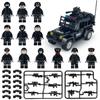 Blocs de construction de voiture SWAT noire anti-émeute, petites particules, jouet pour enfants, cadeau de noël