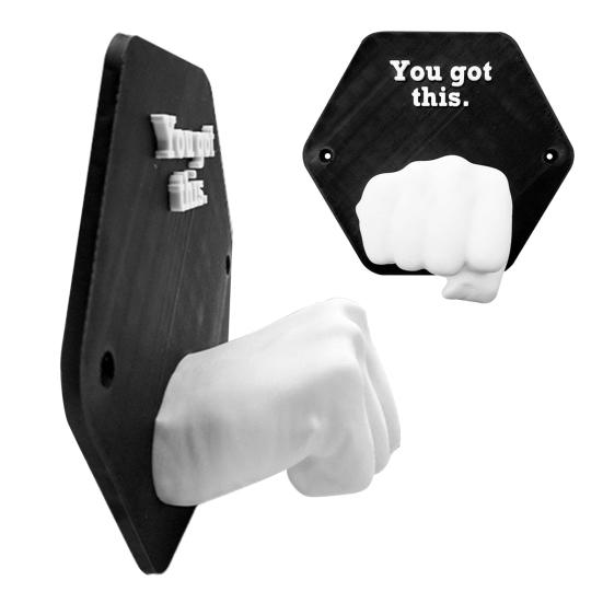 Fist Punching Wall Sculpture Decoration 3D Printed You Got This Fist Pound Wall Art Home Office Living Room Wall Inspiration Fist Ornament