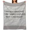 ARGUE , EXPLAIN & RIGHT Throw Blanket Polar Bed Fashionable Luxury Designer Loose Blankets