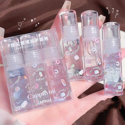 Marshmallow Lip Gloss Moisturizing Glass Transparent Lip Oil Glossy Lip Glaze