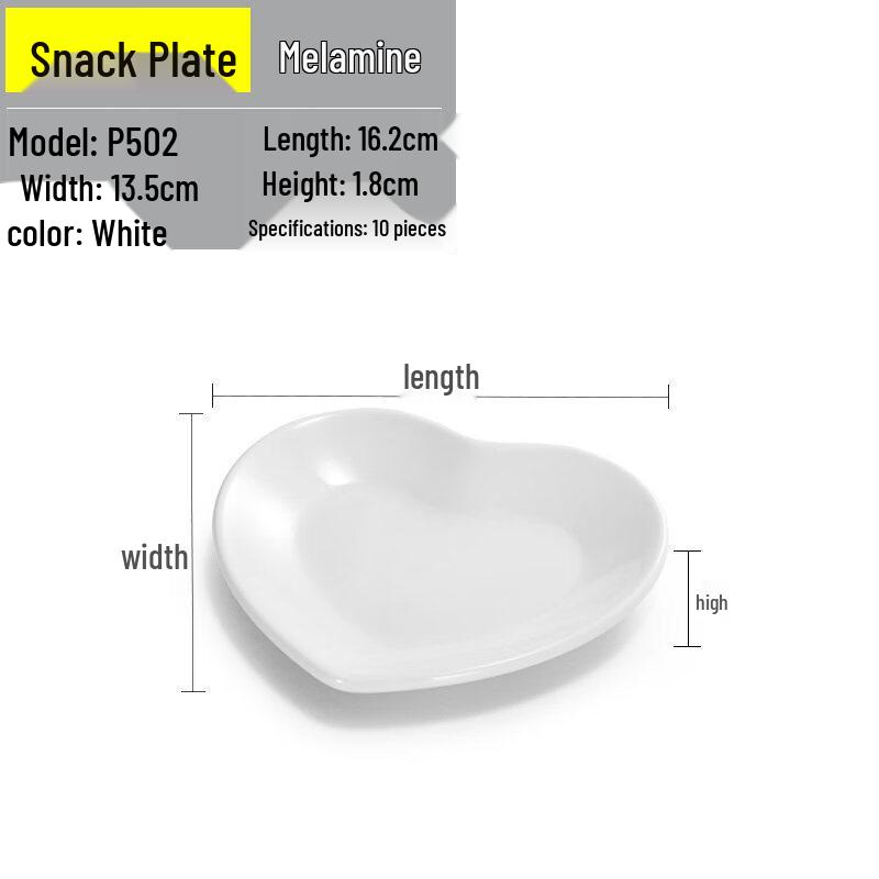 Melamine 3-Compartment Snack Plates Set