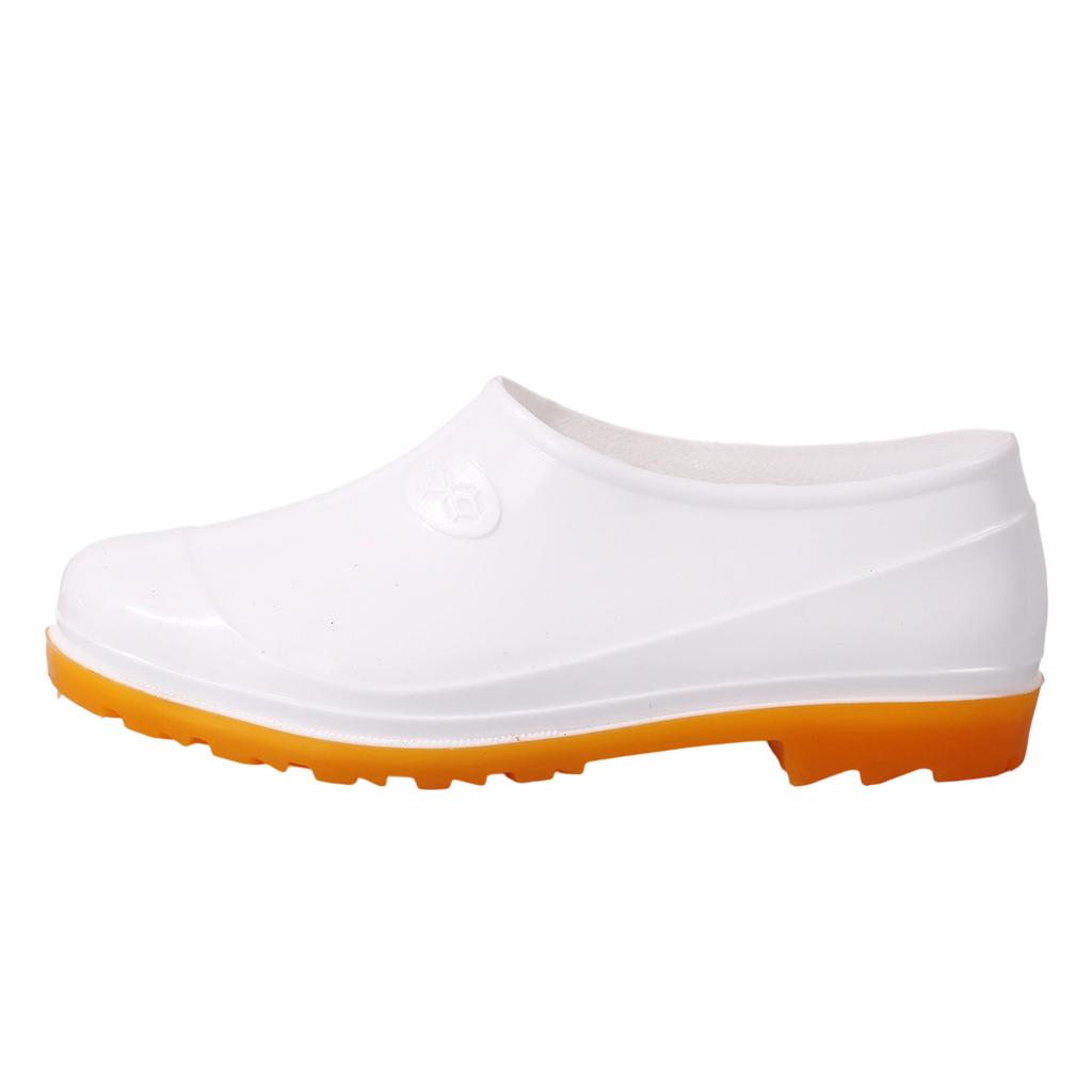 Food Men's Low Top Light Mouth White Water Shoes Spring and Autumn Couple Rain Shoes Kitchen Waterproof Glue Shoes Work Shoes Glue Shoes Women