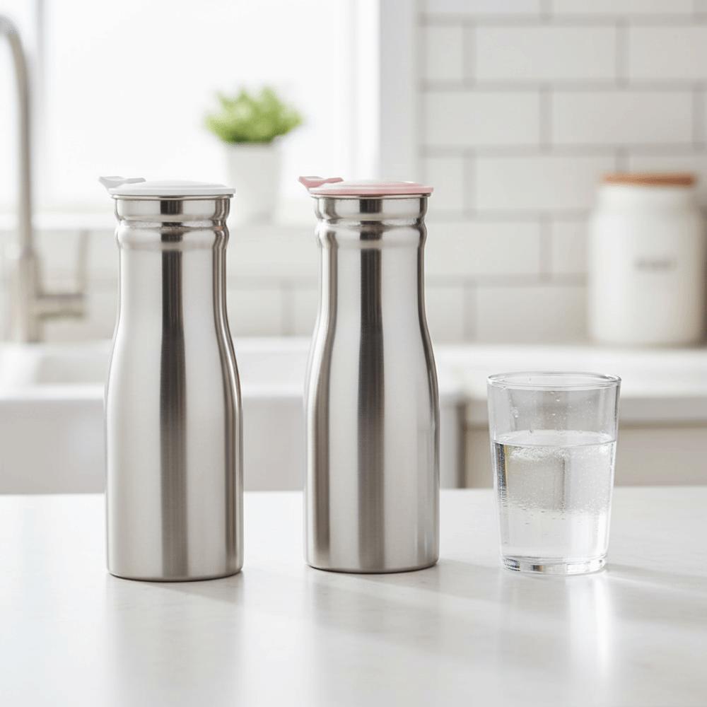 1L Stainless Steel Cold Kettle Leakproof Fruit Juice Pot Teapot Cold Water Jug Kitchen