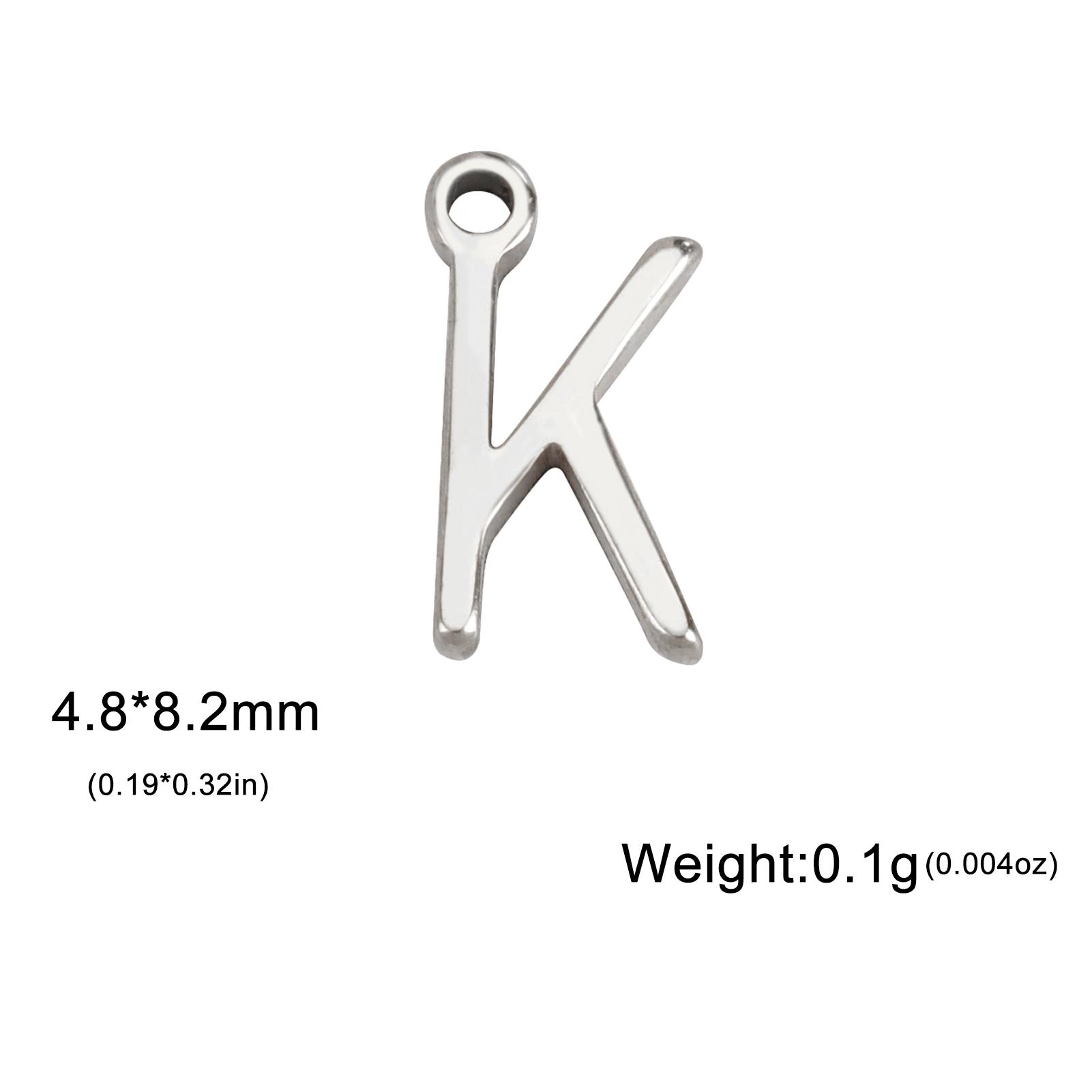

Cazador Stainless Steel Capital Letter DIY Charms for Jewelry Gold Color 26 A-Z Alphabet Pendant for Necklace Bracelet Wholesale Silver