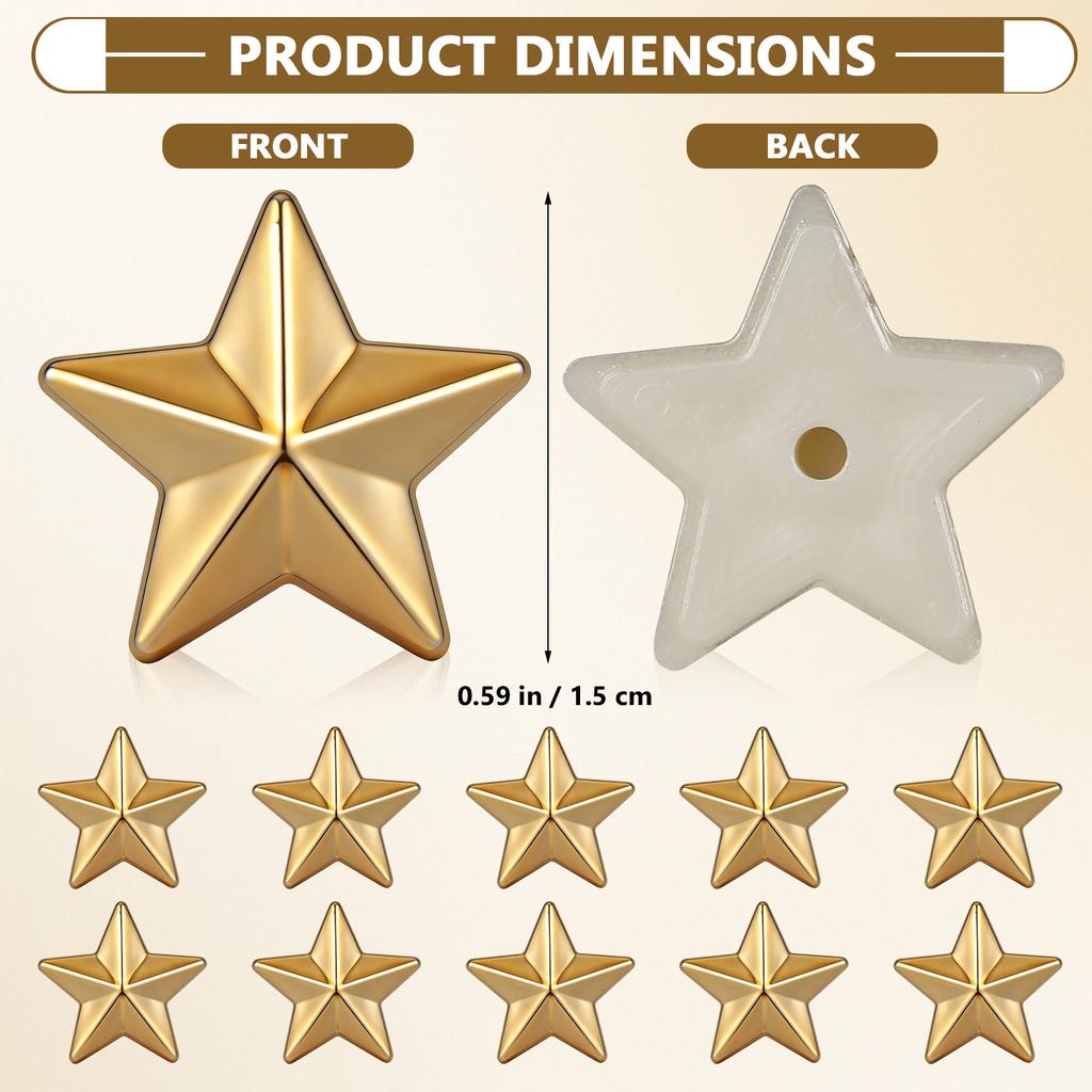 200Pcs Acrylic Star Ornaments Lightweight Easy to Use DIY Craft Charm Clothing Accessories DIY Crafts Supplies Star Shape Decor