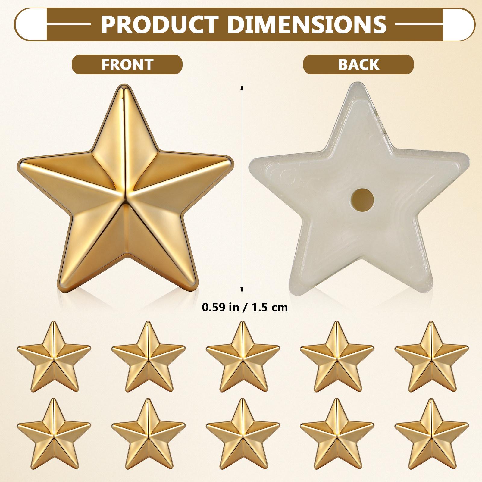 

200Pcs Acrylic Star Shape Decor Lightweight Star Ornaments DIY Craft Supplies Clothing Accessories Decor DIY Accessory золотистый