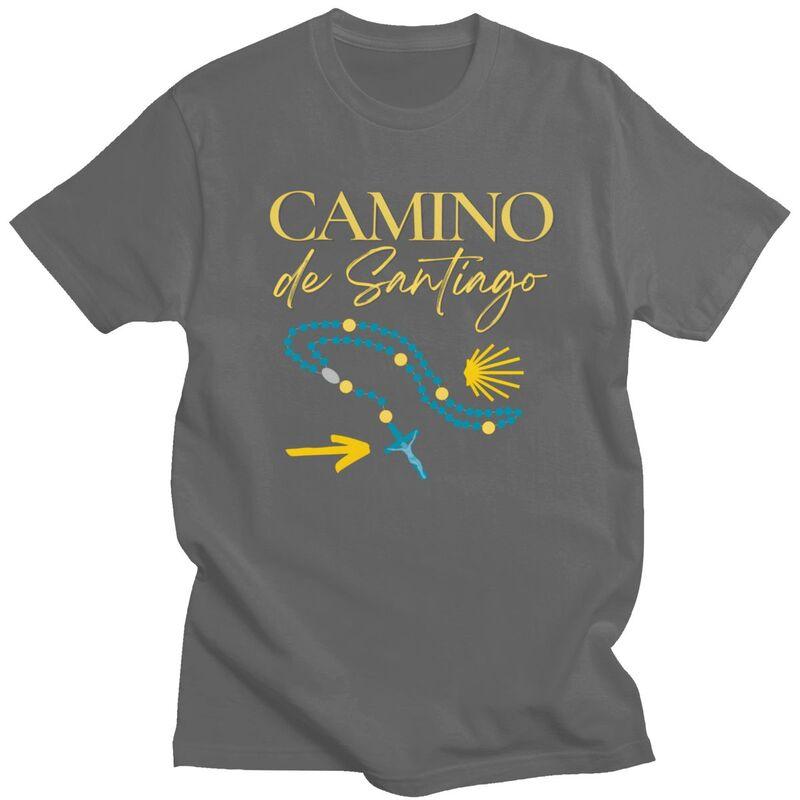 Custom Mens Buen Camino De Santiago T Shirts Short Sleeves Cotton Tshirts Tshirt Leisure Tee Loose Fit Clothes