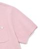 COVERNAT WOMAN Round Boucle Short Sleeve Knit Pink