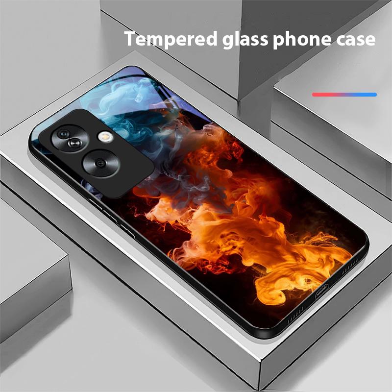 Bunte Zigaretten Für Oppo A79 5G 58 78 74 60 4G Reno 11F Realme GT 6 11 Note 50 10 C55 X2 Gehärtetes Glas Schwarze Handyhülle
