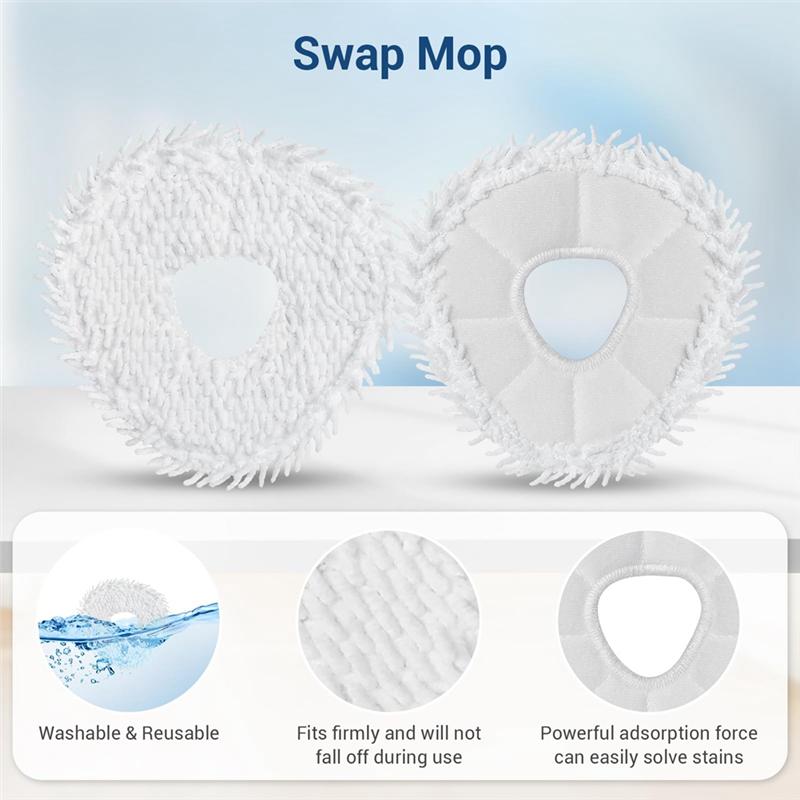 AT19-Replacement Parts Kit For Narwal Freo Robot Vacuum Cleaner- Main Roller Brush, Hepa Filters, Mop Pads& Side Brush Accessori