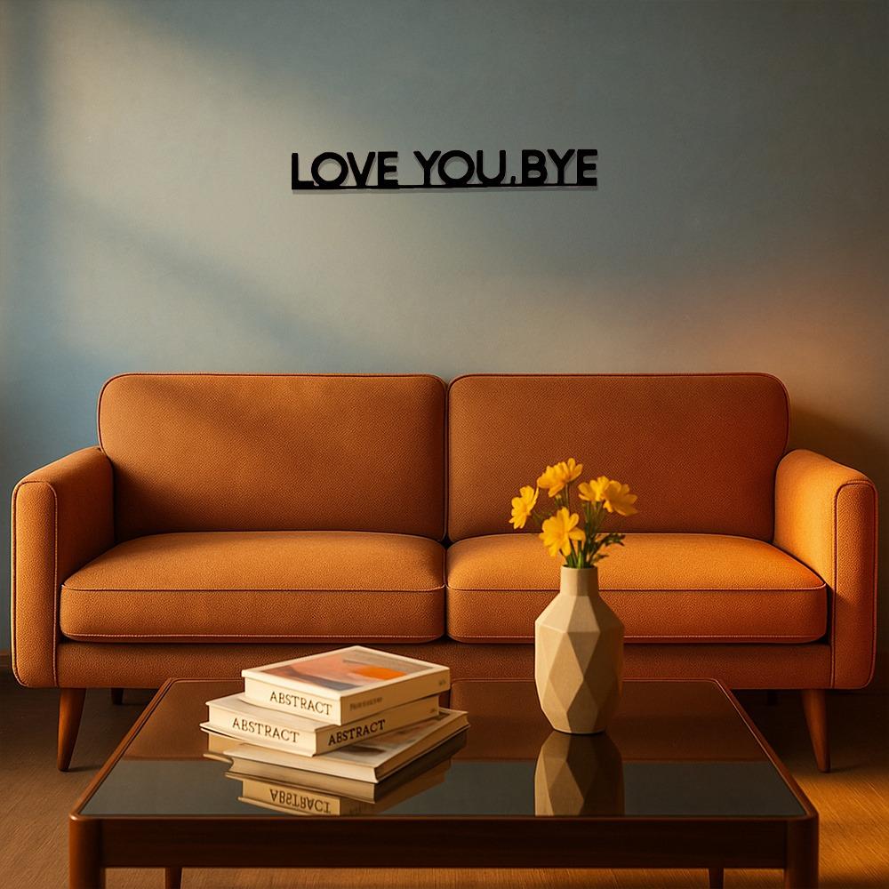 

Black Iron Love You Bye Wall Art Sign Metal Home Decor Rustproof Modern Gift TY6967 різнокольоровий