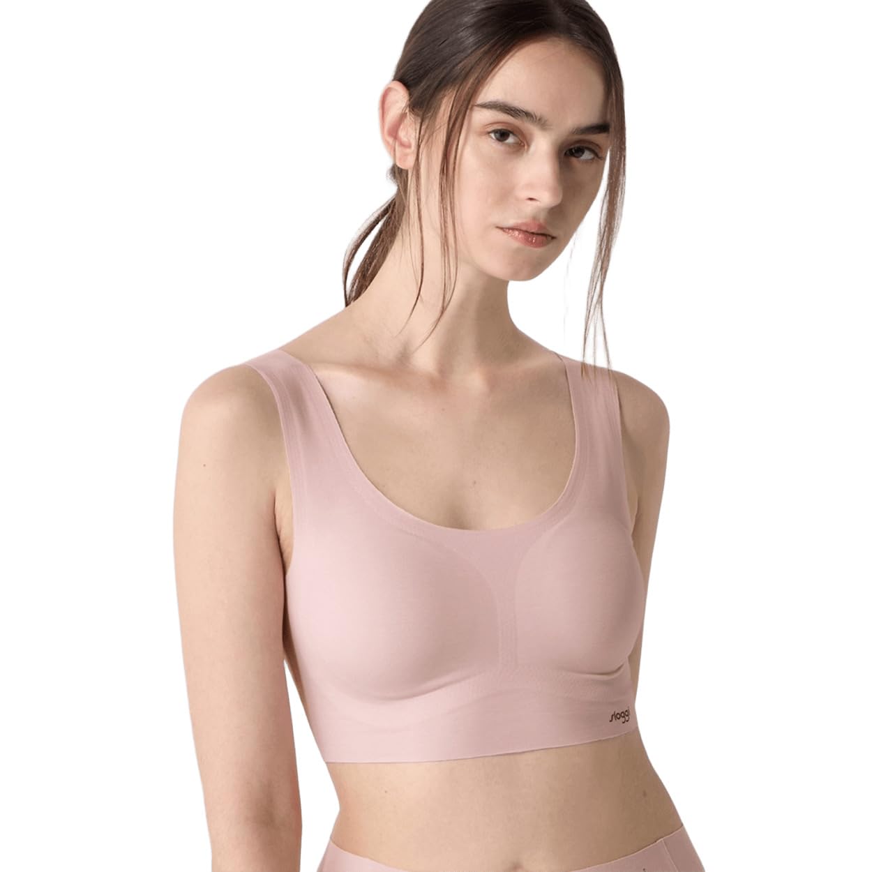 

Triumph Хлопковая смесь Sloggi G028 с легкой чашкой размера M, женский полутоп, без косточек, розовый, (M019)