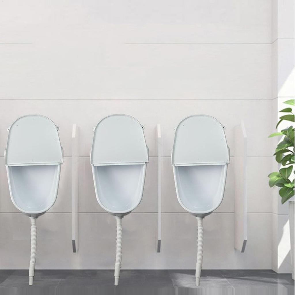 Wandurinal mit Deckel Kommerzielles Urinal Badezimmer Garage Ausspülbar Auslaufsicher Verstellbarer Urin-Ablenker mit Schlauch für den Heimhof
