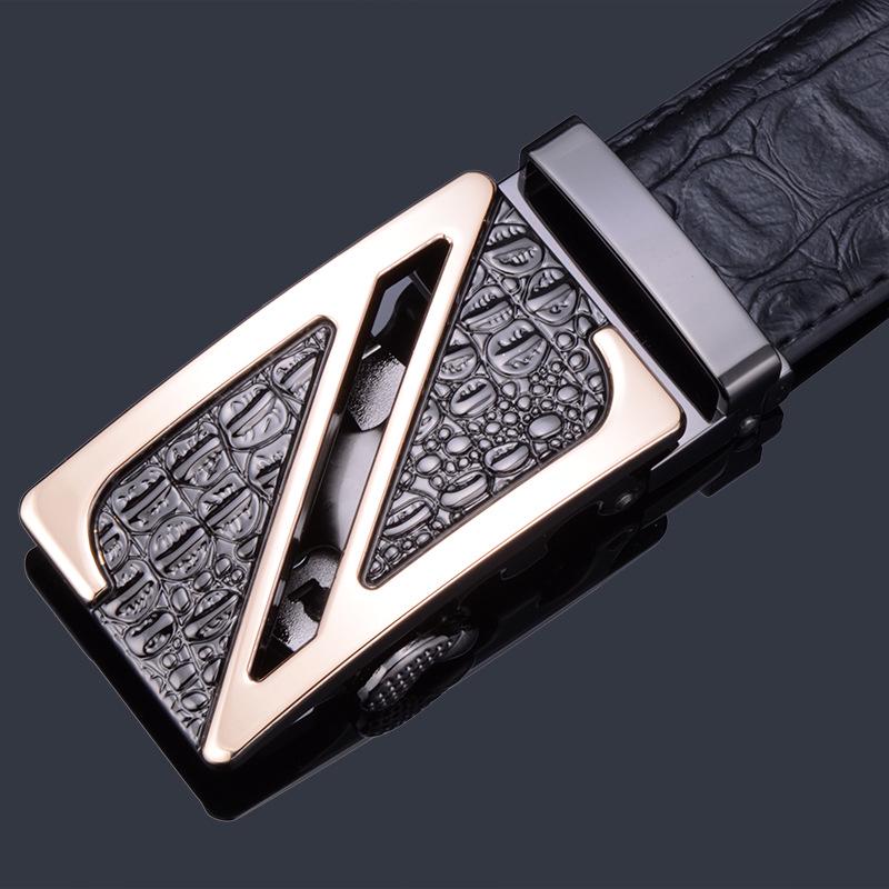 Men's High-End Genuine Leather Automatic Buckle Belt