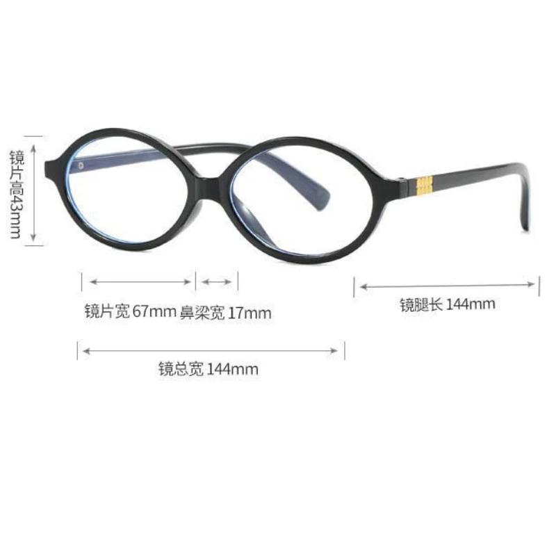 New Vintage Oval Frame Myopia Glasses for Women Men Anti Blue Light Near Sight Eyeglasses KoreanStyle Unisex Fashionable Eyewear