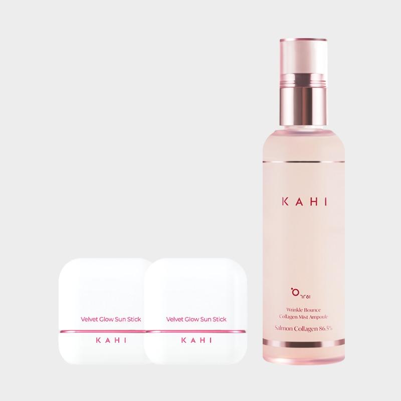 2 Gahi Velvet Glow Sun Sticks SPF50+ (13.5g) + 1 Collagen Mist (120ml)