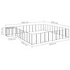 VidaXL Chenil Noir 31,46 m² Acier Enclos pour Chiots Cage Chiens Extérieur 3082241