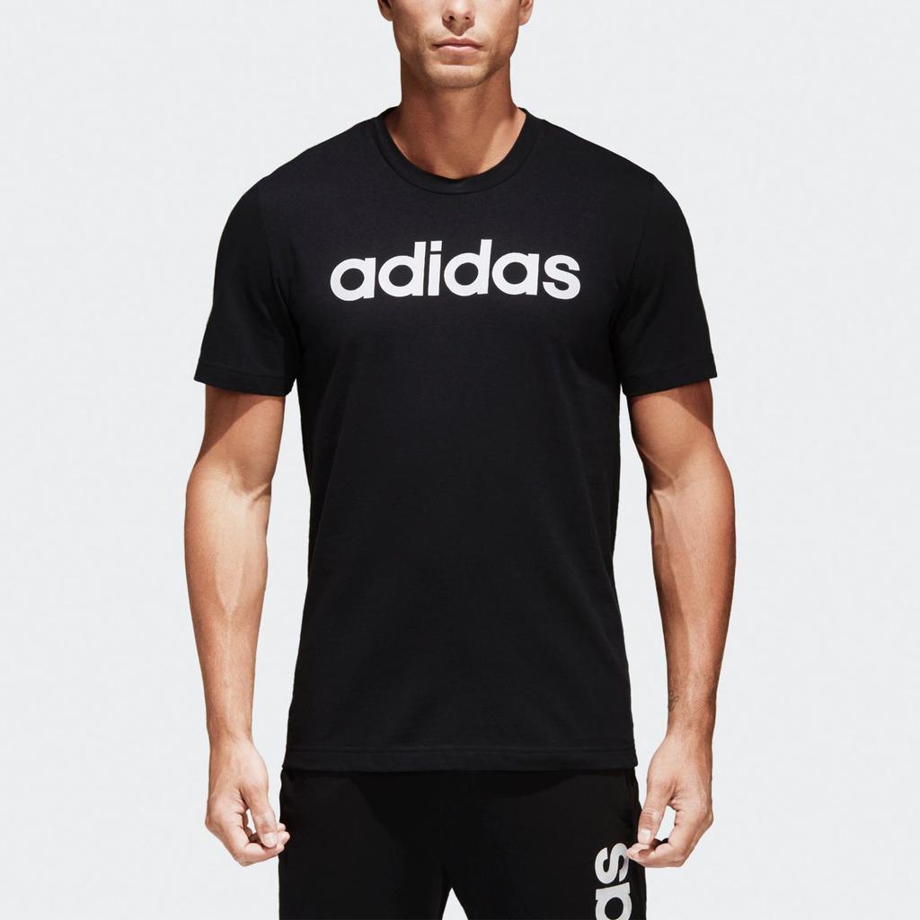 Adidas T Shirts Men's Black Crew Neck Moderate Straight Fit BR4066