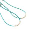 French niche design retro literary freshwater irregular pearl turquoise beaded simple classical temperament necklace