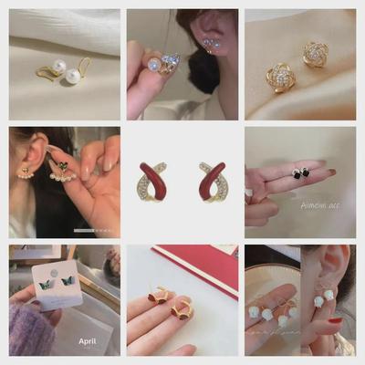 2024 Mingqing Fashionable Simple Tempered Earrings: One-piece S925 Silver Needle, Summer Style.
