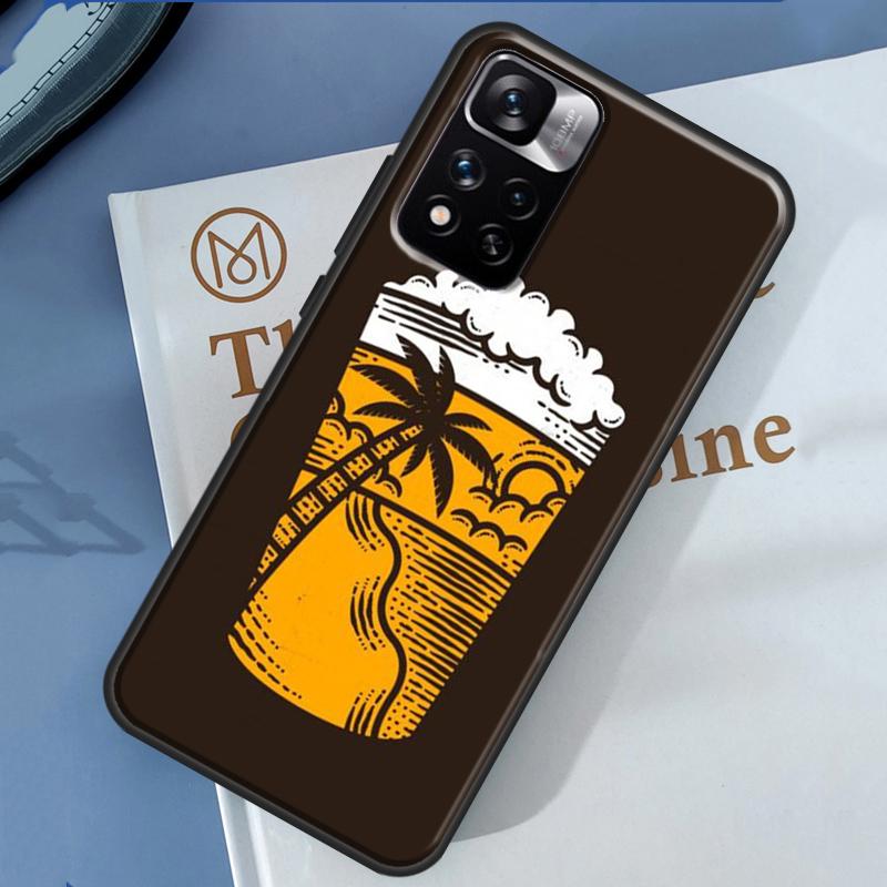 Beer Case For Xiaomi Redmi Note 14 13 11 9 10 12 Pro 9S 10S 11S 12S Redmi 10C 12C 13C 14C Cover