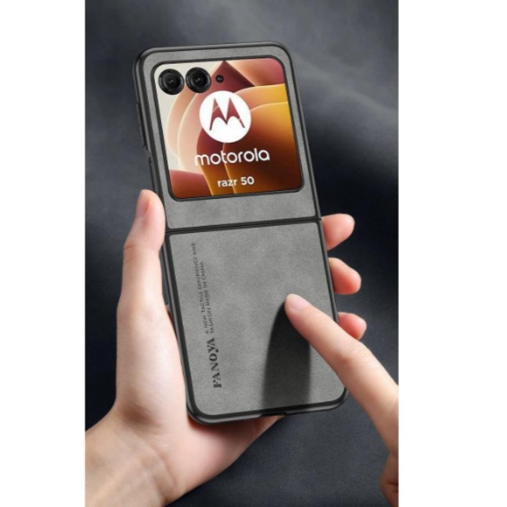 ძვირადღირებული Lambskin PU ტყავის ყდა Motorola Razr 50 Ultra Moto Razr50 50 Ultra Razr 40 2023 დარტყმაგამძლე მყარი პლასტიკური ტელეფონის ქეისი