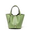 [New] High-quality First-layer Cowhide Niche Vegetable Basket Handbag Female, Genuine Leather Large-capacity High-end Bucket Bag