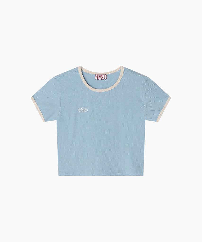 Minasu Mns Span Crop T Shirt_Skyblue