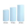 3Pcs Cylinder Dessert Pedestal Covers Tablecloth Plinth Stand Pillar Covers for Wedding Party Thanksgiving Graduation Engagement