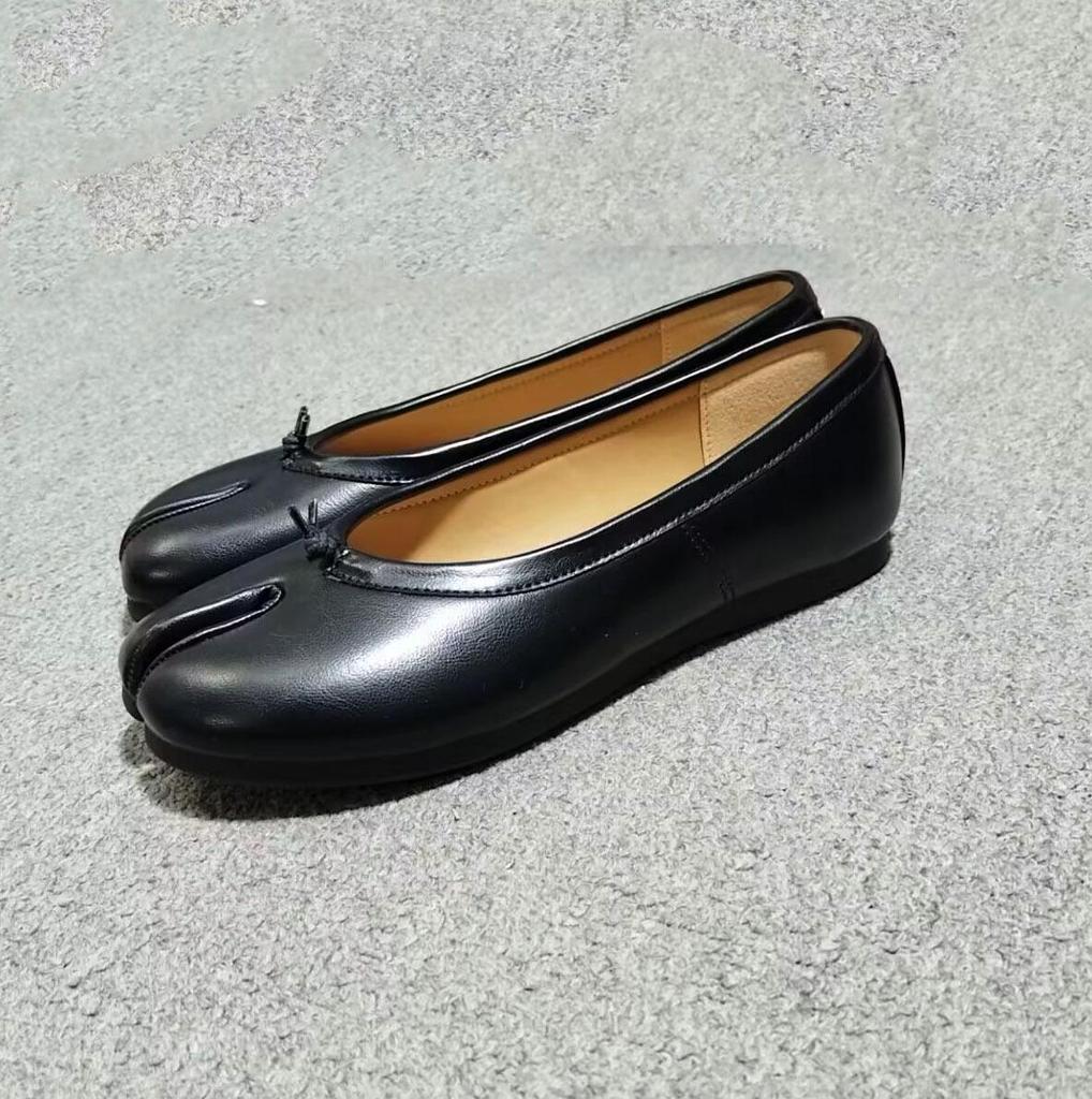 Spot Women's 2024 New Pleated Split-Toe Ballet Flats with Bow