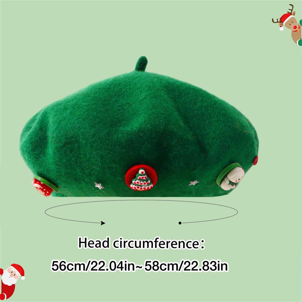 Beret Hat Christmas Decoration Beret Winter Caps For Winter Fall Artist Girls Women Ladies Dress Costume Birthday Holiday