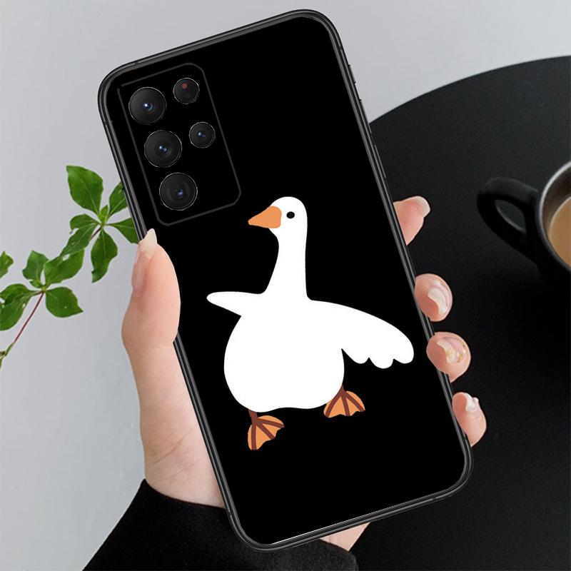 Cartoon Duck Phone Case For Samsung A15 A35 A55 A52 A53 A54 A33 A34 A25 A05S A16 A14 A05 A13 M15 M55 M35