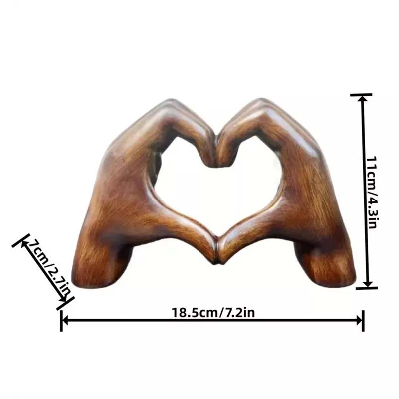 Heart Hands Ornament Love Hand Gesture Statues for Bookshelf Table Sculpture
